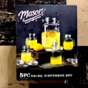 Mason Craft and more 5pc Drink Dispenser set